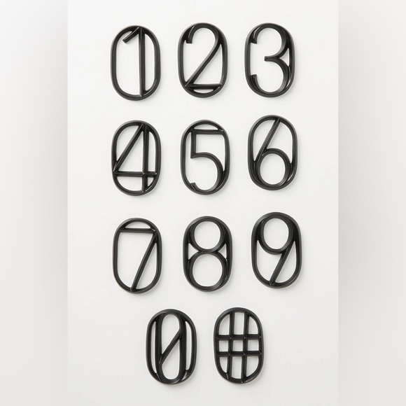 Anthropologie Jade House Numbers 00, 1, 9, # in Black NIB - Picture 1 of 14